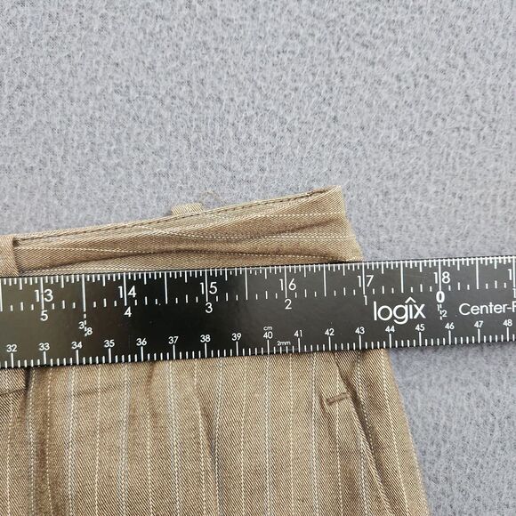 Ann Taylor LOFT Women 10P Julie Brown Pinstriped Bootcut Dress Pants - Picture 10 of 10